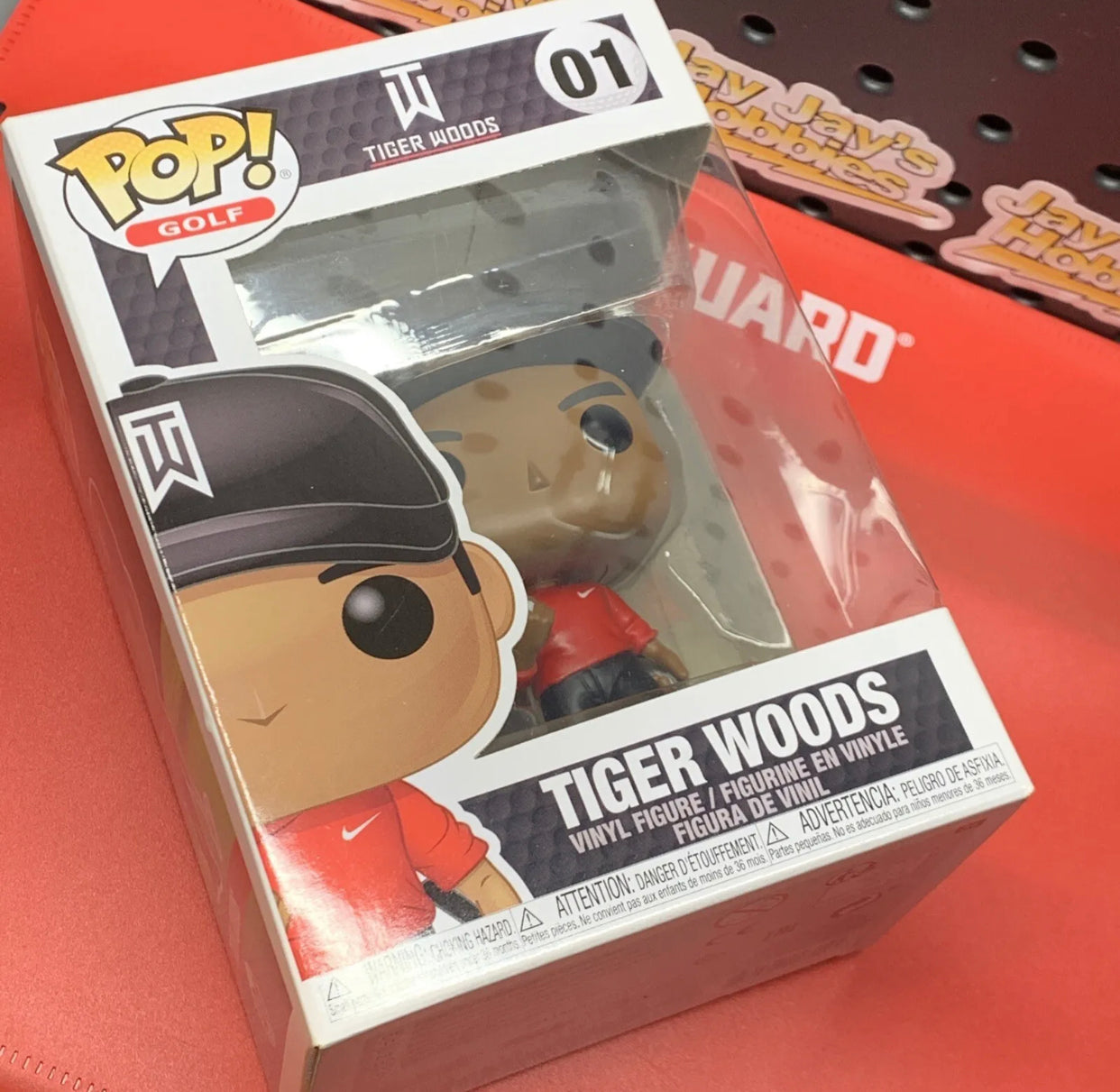 New Authentic Funko POP Golf  Tiger Woods  Red Shirt 01