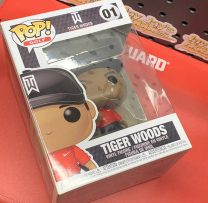 New Authentic Funko POP Golf  Tiger Woods  Red Shirt 01